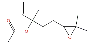 5-(3,3-Dimethyloxiran-2-yl)-3-methylpent-1-en-3-yl acetate
